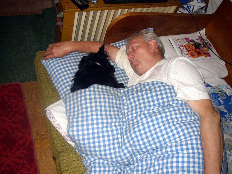 Pokojn spnek - pn a jeho pes